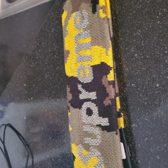 supreme yellow camo headband